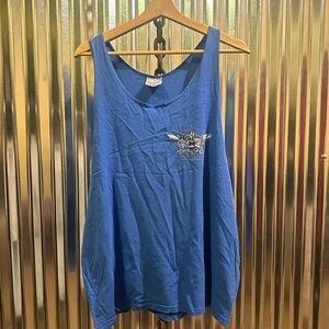 Hanes Blue Graphic Tank Top